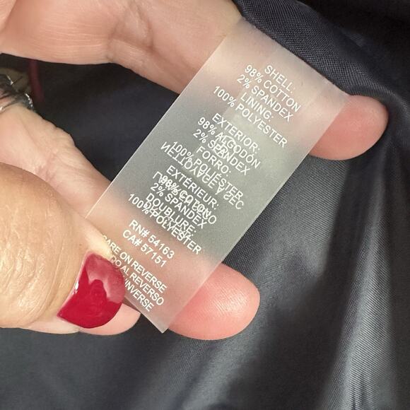 Tommy Hilfiger Blazer Size 10 Navy Floral Print Cotton Stretch Jacket Party NEW - Picture 7 of 11